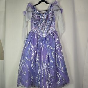 WICKED Glinda Deluxe Adult Size S/P (4-6) Costume - Lavender and Silver Dress